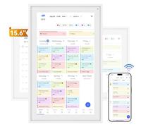 Calendario Digitale TABWEE, Calendario Elettronico Parete 39,6 cm/15,6 Pollici, Touchscreen FHD Intelligente 1920 x 1080 per Pianificatore Familiare 2025, Cornice Digitale Per Foto