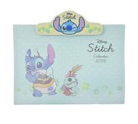 Calendario e organizer da parete Disney Store Stitch & Scrump 2026 con clip m...