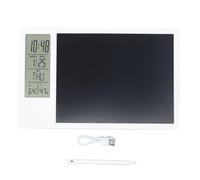 Calendario elettronico Multi Functional Electronic LCD di scrittura Multi funzionale con blocco note per Office Black (Bianco)