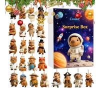 Calendario festivo per il conto alla rovescia - Collezione di pendenti adorabili in acrilico bidimensionale, set di ornamenti natalizi a tema animali per 24 giorni | Per specchietto retrovisore del ve