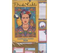 Calendario Frida Kahlo 2026 (21x34 cm con spirale) + Notes + Post It + Penna