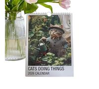 Calendario Gatti 2026 | Agenda da parete Gattino,2026 Pianificatore Mensile con illustrazioni Carine di Gatti per Pianificare Incontri tra Amici e Decorazioni per la Casa