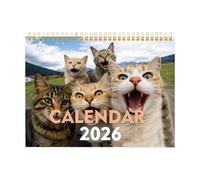 Calendario Gatti Per La Scrivania | Nota Amabile | 2026 Calendario Estetico Per La Scrivania | Per Studio, Organizzazione, Tavolo, Posto di Lavoro, Scuola, Pianificazione, Casa, Famiglia e Amici