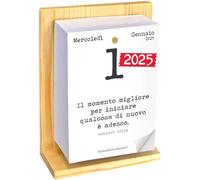 Calendario Geniale 2025 Calendario con scatola, Supporto Legno di Abete, Bonus digitali, con frase e il pensiero Filosofico