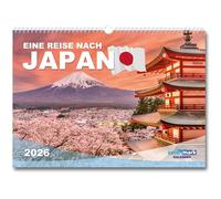Calendario giapponese 2026 da parete in formato DIN A3, formato orizzontale, da viaggio, foto, regalo per Natale o compleanno, viaggi, architettura, paesaggio, natura, calendario giapponese