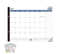 Calendario grande 2026-2027, planner di organizzazione e programmazione, calendario da scrivania grande da 18 , per ufficio, camera da , sala riunioni, aula, lavoro, studio, soggiorno
