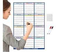 Calendario grande cancellabile a secco - Calendario da parete annuale cancellato a secco | Calendario calendario in | Set annuale da parete 2025 | Calendario cancellabile a secco | Ca