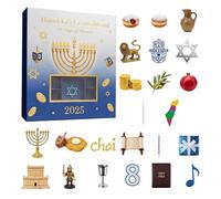Calendario Hanukkah, conto alla rovescia, 2D, , in acrilico, decorazione per la casa, decorazione per 24 giorni, per uomini, donne, ragazzi, ragazze, adolescenti, moglie, marito, figlio, figlia