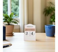 Calendario in Blocchi Di Legno Perpetuo Scrivania Tavolo Piccolo