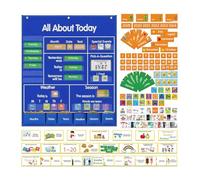 Calendario in classe con borse di stoccaggio | Insegnante di organizzatore di pareti pedagogiche, scuola materna e scuola elementare | Giochi di esperti e attività in età prescolare Bambini, programma
