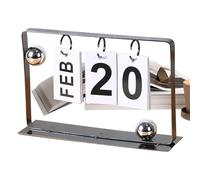 Calendario in metallo, Calendario in piedi - Calendario perpetuo riutilizzabile da scrivania | da scrivania rustici per fattoria, calendario di decorazione della scrivania della cucina in