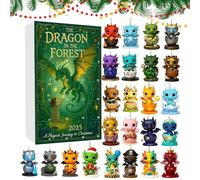 Calendario L 2025, Dragon 2D Acrilico 2025, decorazione per la casa, decorazioni divertenti per l'albero di Natale e conto alla rovescia, per ufficio, soggiorno, feste, compleanno, amatoriali di