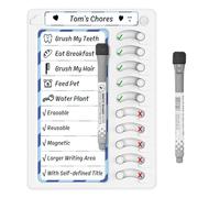 Calendario lavagna - 40,6 x 30,5 cm, lavagna cancellabile a secco, organizer mensile cancellabile, tabella magnetica per lista di controllo delle attività | Lavagna riutilizzabile per la scrittura