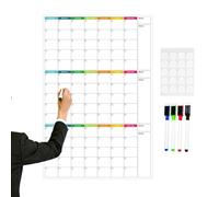 Calendario Lavagna Bianca Pianificazione Date Riusabile 3 Non Datata | Lavagna Calendario per Studente Insegnante Consulente Freelancer Casa Scuola Camera Studio Ufficio Laboratorio