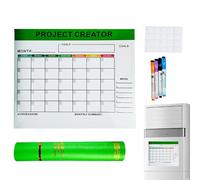 Calendario Lavagna Bianco per Frigo - Cancellabile e riutilizzabile - Pianificatore giornaliero Lavagna Magnetica - Per Organizzazione giornaliera familiare Pianificazione Routine