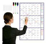 Calendario Lavagna Cancellabile Planner Mensile Trimestrale Riutilizzabile | Calendario Murale Cancellabile a Secco Per Studente Docente Consulente Scuola a Casa Camera Studio Aula Uffi