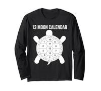 Calendario lunare con 13 Tartarughe lunari e Conchiglie Maglia a Manica