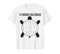 Calendario lunare con 13 Tartarughe lunari e Conchiglie Maglietta