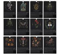 Calendario Lunare Illustrato 2025 Con Pendente Da Muro Per Ufficio E Casa