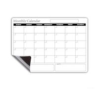 Calendario magnetico per frigorifero, cancellabile, mensile e bacheca con penna