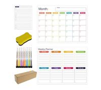 Calendario magnetico per frigorifero - Planner per lavagna memo panoramica del calendario, organizzatore da parete scrivibile con pennarello e, calendario domestico per la pianificazione