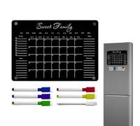 Calendario magnetico per frigorifero, planner settimanale in acrilico, lavagna cancellabile a secco, riutilizzabile, con 6 pennarelli cancellabili, per cucina, posto di lavoro e casa