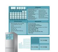 Calendario Magnetico per Frigorifero | Programma Di Allenamento | Organizzatore Multifunzionale Estetico per Pianificazione Pasti per Cucina Parete Casa Scuola Palestra Ufficio Allenamento