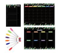 Calendario Magnetico Per Il Frigorifero - Set Di 3 Calendario Famiglia Mensile Con Marcatori E Bozze | Organizzazione Da Parete E Frigorifero | Organizzazione Da Parete | Planner Settimana