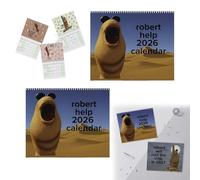 Calendario Marcus The Worm 2026, divertente regalo meme Marcus V R Chat, agenda umoristica per le vacanze di 12 mesi, calendario da parete Robert The Worm, per frigorifero (2 pezzi)