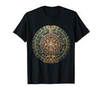 Calendario Maya Azteco con Pietra del Sole Azteca Antico Maya Maglietta