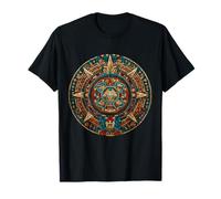 Calendario Maya Azteco con Pietra del Sole Azteca Antico Maya Maglietta