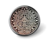 Calendario Maya Fine del Mondo Distintivo Rotondo Carino Smalto Spilla Spilla Spilla Personalizzata Abbigliamento Decorazione Unisex Badge Holder Cappelli Borse Camicie Decor