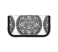 Calendario Maya Fine del Mondo Piccolo Astuccio Astuccio Semplice Astuccio Estetico Matite Astuccio Astuccio Portapenne Portapenne Ufficio, Nero , Taglia unica, Organizer per borse