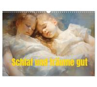 Calendario mensile CALVENDO 2026 in formato DIN A3 orizzontale, con scritta "Schlaf und träume gut" (lingua italiana non garantita)