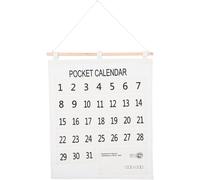 Calendario mensile da appendere, tascabile, in cotone e lino, da appendere alla