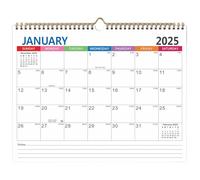 Calendario mensile da muro dal 2025 al 2026,Calendario da muro dal 2025 al 2026, Calendario da parete a 18 mesi da gennaio 2025 a giugno 2026, Calendario da parete a per le festività, lista delle cose
