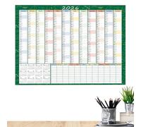 Calendario mensile da parete 2026, 73 x 50 cm, grande per ufficio, calendario annuale da parete, per casa, scuola, pulizia, esercizi, vacanze, feste, compleanni, viaggi, lettura, salute e allenamento