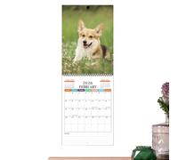 Calendario mensile da parete, calendario mensile da parete con illustrazioni di scene, pianificatore di carta con bavaglio divertente per insegnanti, bambini, università, dormitorio, appartamento