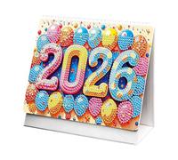 Calendario mensile da scrivania, con strass 2026, set di calendari da scrivania, decorazione per la casa, l'ufficio, la scuola, l'aula, il tavolo, la libreria, gli studenti, gli insegnanti