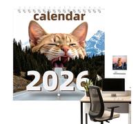 Calendario Mensile Gatto: Design Verticale, Illustrazioni Divertenti, Resistente Legatura Su | Strumento Di Programmazione Per Promemoria Di Vacanze Ragazze Maestri Adult