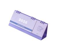 Calendario mensile portatile 2026, agenda da scrivania con blocco note e rilegatura a pettine per la pianificazione quotidiana ufficio e della casa Calendario da tavolo portatile