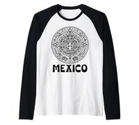Calendario Messicano Azteco Viva Messico Fan Orgullo Mexicano Maglia con Maniche Raglan