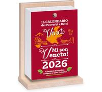 Calendario "Mi Son Veneto" 2026 Con Supporto in Legno Di Faggio | "Ogni Dì Ghe N