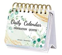 Calendario motivazionale, calendario giornaliero con citazioni ispiratrici, 12,2 x 14 cm, calendario non datato in piedi per accessori da scrivania, calendario perpetuo, regali ispiratori per donne,