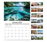 Calendario Murale 2027 Planner Mensile da Scrivania Appendibile 12 | Calendario da Parete con Maxi Griglia Per Casa Ufficio Scuola Lettura Studio Compiti Esercizi Workout Vacanza Festa Spiaggia