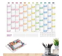 Calendario Murale Annuale spessa etichette colorate fronte-retro 12