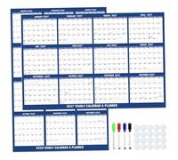 Calendario murale cancellabile al secondo double face réutilisable con 20 autocollanti e 4 stili per la maison, il Bureau e l'école, gennaio 2026 a giugno 2027. calendario murale cancellab