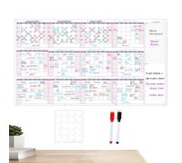 Calendario Murale Grande Non Datato Riutilizzabile Impermeabile Annuale | Piano Annuale con Calendario da Parete Mensile per Impegni Avvisi Famiglia Bimbi Adulti Uffici Scuola Aula
