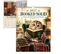 Calendario Murale Gufo Planner Appendibile Con 12 Illustrazioni | Calendari Parete 2027 Per Casa Ufficio Scuola Aula Famiglia Dormitorio Pianificazione Insegnante Lavoro Camera da Letto