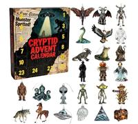 Calendario Natale Conto Alla Rovescia | 2025 Cryptid Decorazione Casa Acrilico 2D | Misteri Sconosciuti Statuine Conto Alla Rovescia Di Natale - Per Scaffale Scrivania Albero Porta Finestra Auto Camer